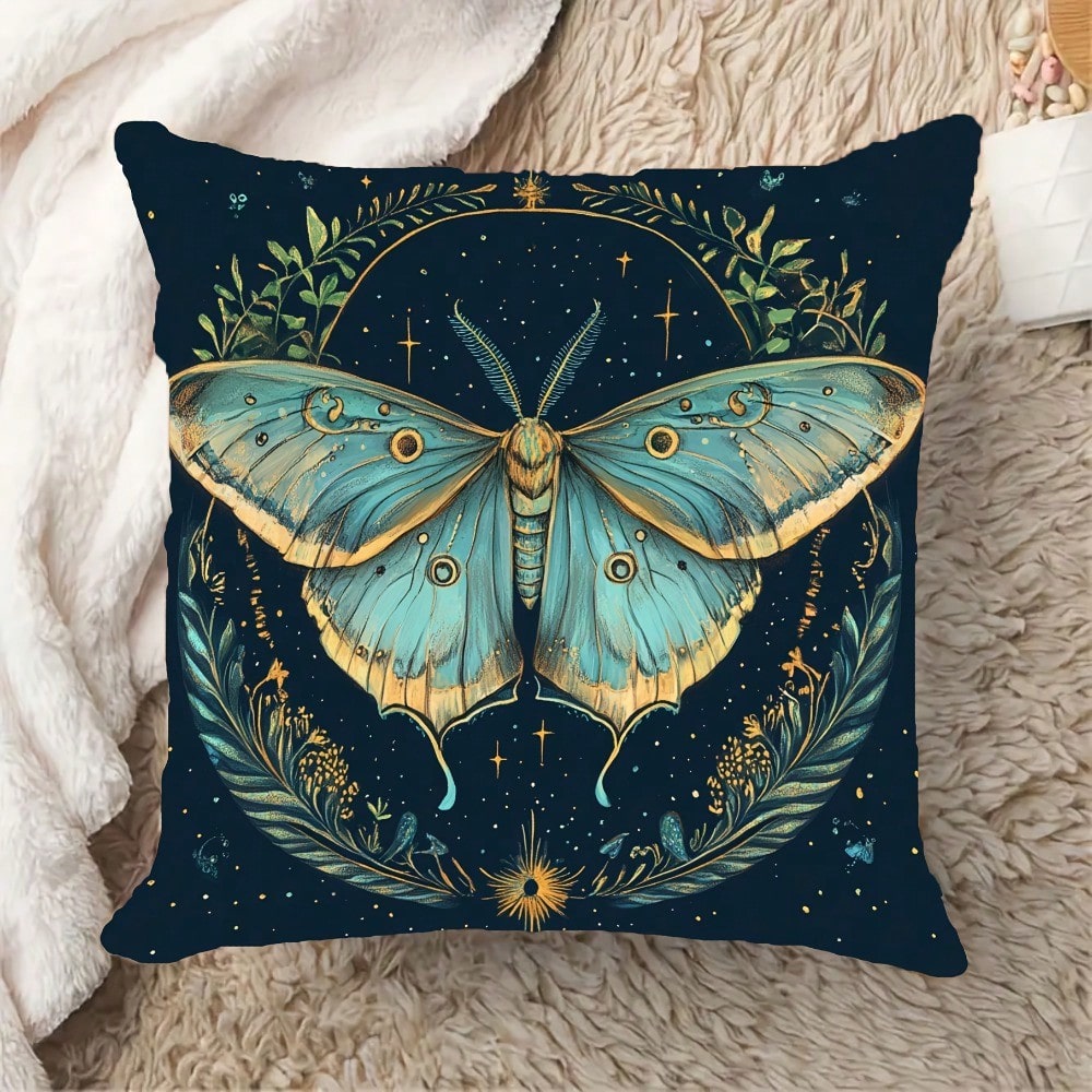 Pillow Insert 18X18 - 18x18인치 보헤미안 나방 & 초승달 베개