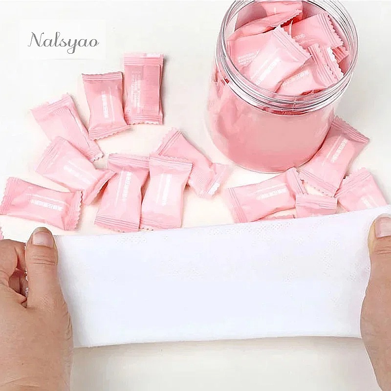 Home Textiles Face Towel - 50개입 압축 타월 여행용 일회용 면