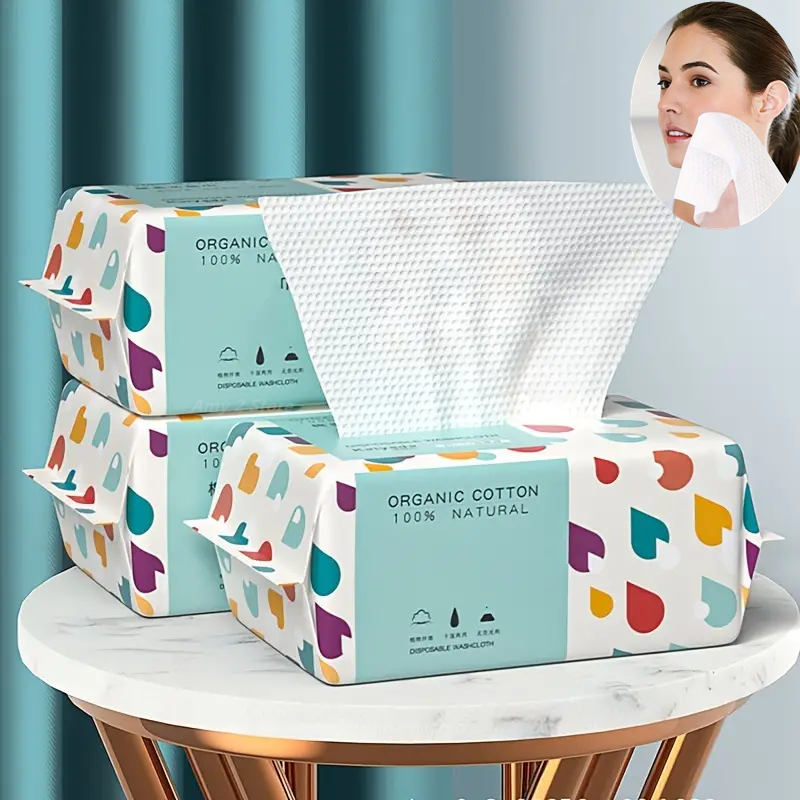 Home Textiles Face Towel - 100 카운트 일회용 두꺼운 100% 코튼
