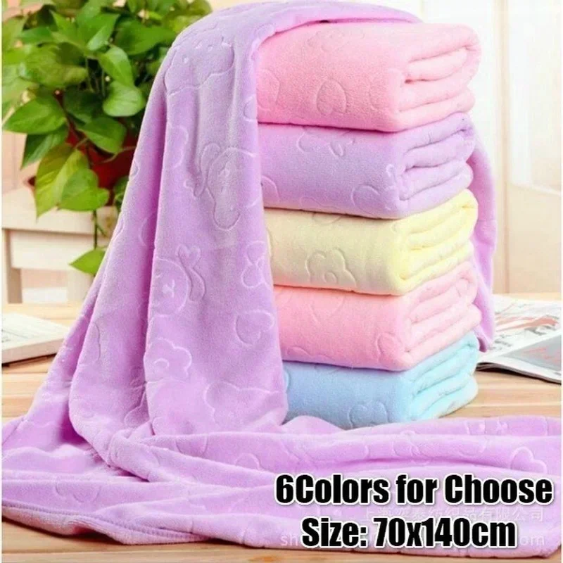 Home Textiles Face Towel - 2026 70*140cm 마이크로화이버 엠보싱 곰돌이 목욕