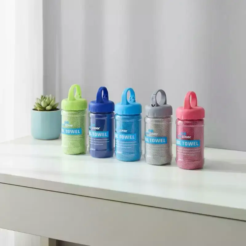 Home Textiles Face Towel - 빠르게 건조되는 쿨링 타월, 휴대용 물병