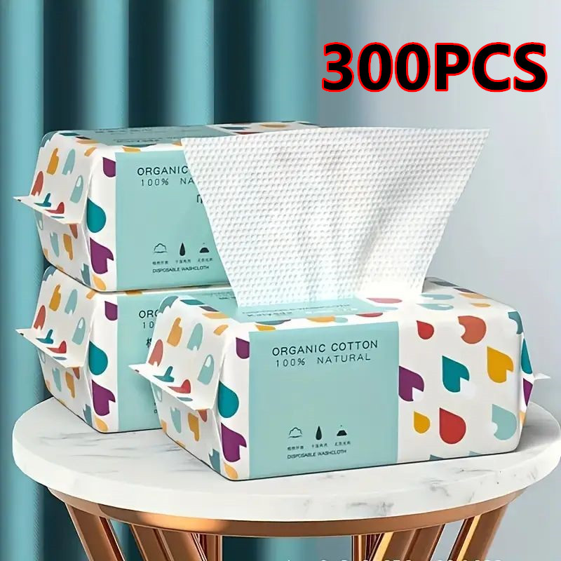 Home Textiles Face Towel - 100/300PCS 일회용 두꺼운 100% 면 페이스